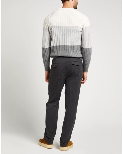 Dolce & Gabbana Gray Tweed Tapered Trousers for men