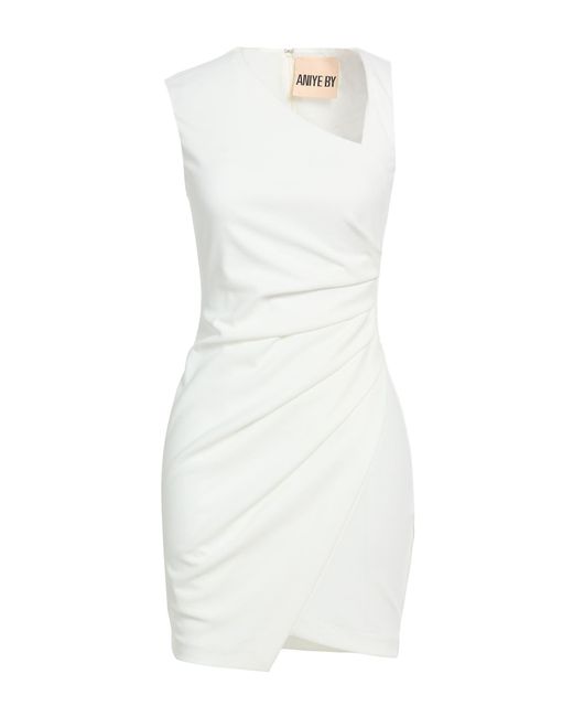 Aniye By White Mini Dress Polyester, Elastane