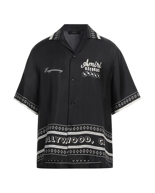 Amiri Black Shirt Silk for men