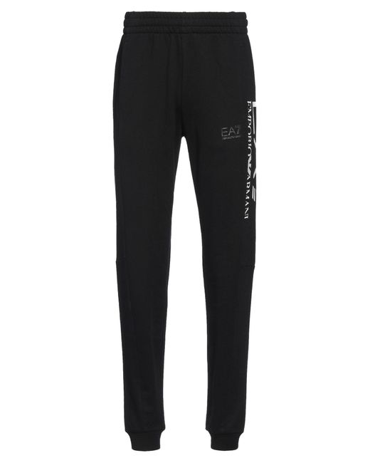EA7 Black Pants Cotton for men