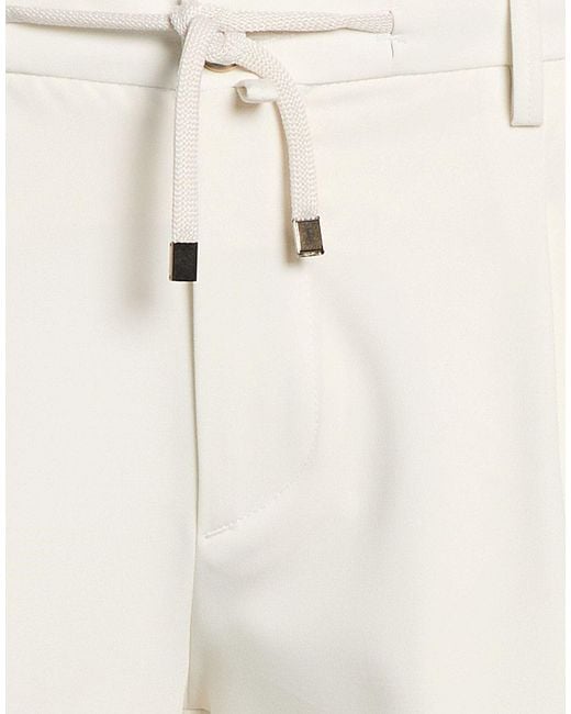 Barbati White Pants Polyester, Viscose, Elastane for men