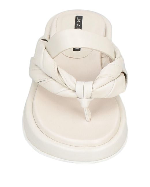 Malloni White Toe Post Sandals