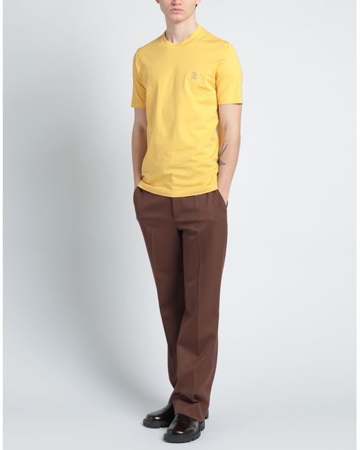 Brunello Cucinelli T-shirts in Yellow für Herren