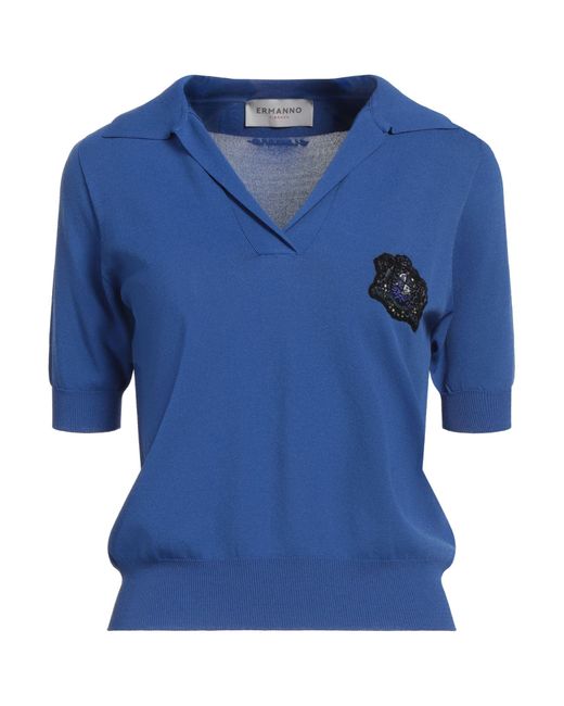ERMANNO FIRENZE Blue Sweater Viscose, Polyamide