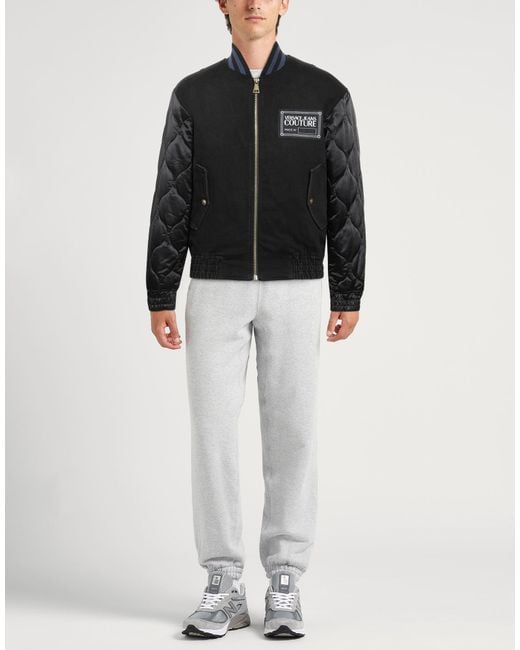 Versace Jeans Couture Black Denim Bomber Jacket Outerwear for men