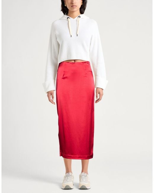 Gentry Portofino Red Midi Skirt