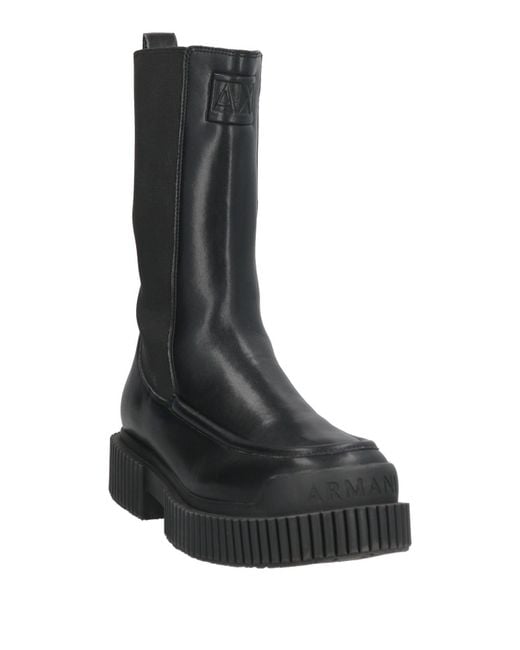 ARMANI EXCHANGE Black Ankle Boots