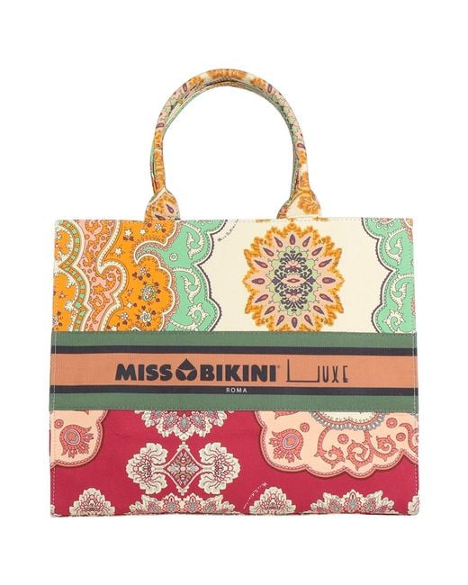 Miss Bikini Multicolor Handbag Polyester, Cotton