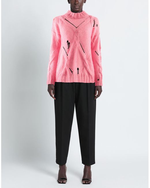 Erika Cavallini Semi Couture Pink Turtleneck