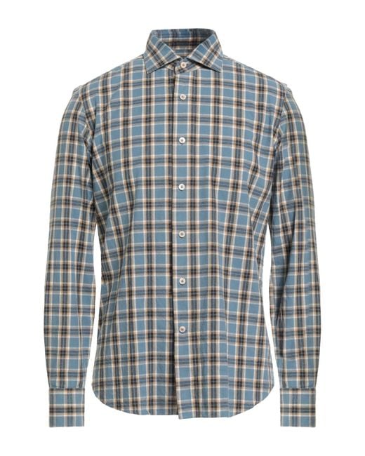 Alessandro Gherardi Blue Shirt Cotton for men