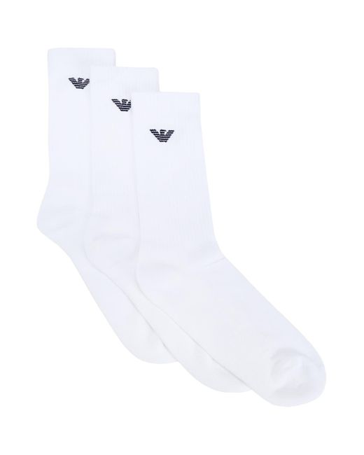 Emporio Armani Socks & Hosiery in White for Men | Lyst