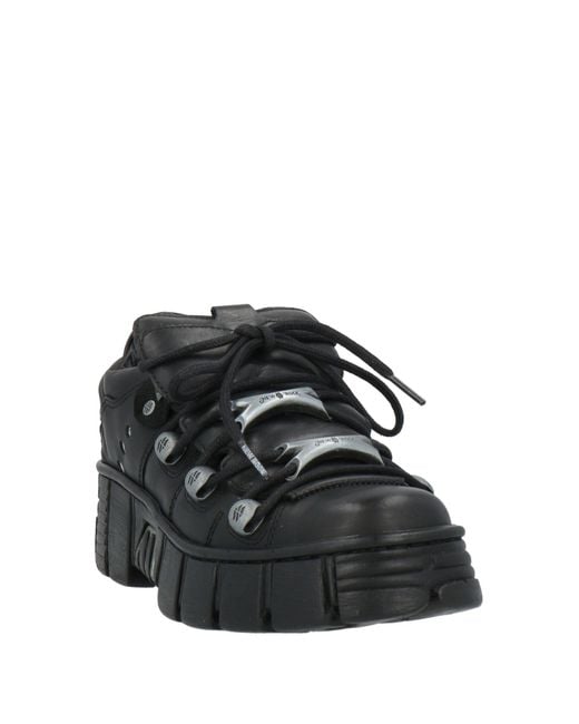 New Rock Black Ankle Boots