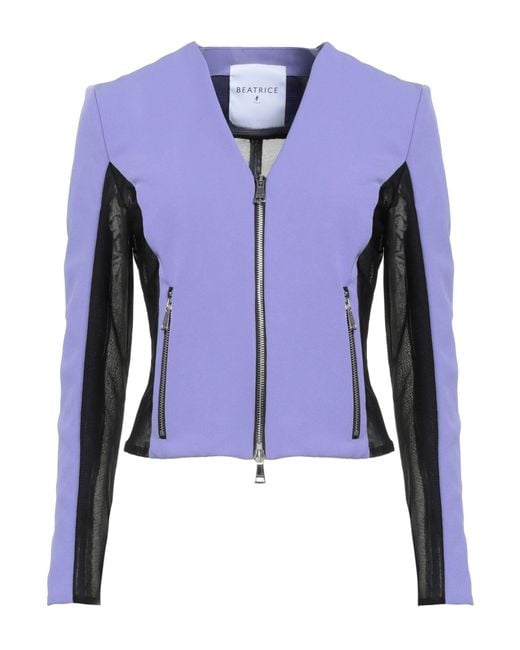 Beatrice B. Blue Jacket Nylon, Elastane