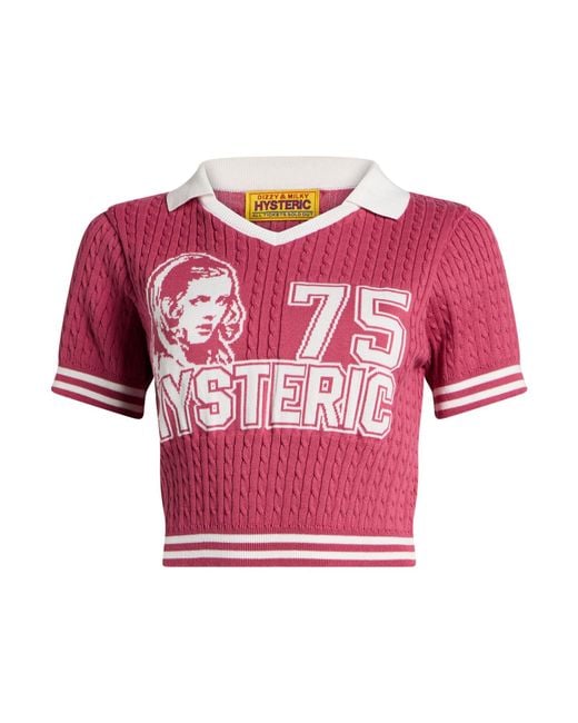 Hysteric Glamour Pink Sweater Cotton, Nylon