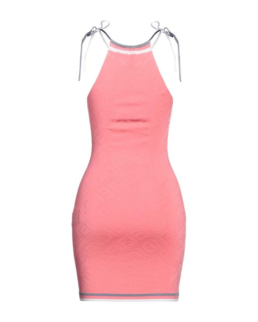 Abito Mini Logo di Fendi in Pink