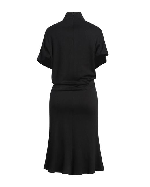 Roberto Cavalli Black Midi Dress Viscose