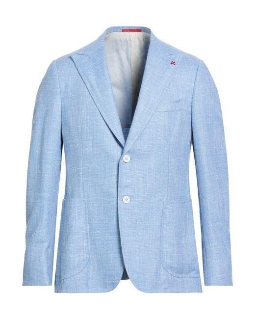 Isaia Blue Blazers for men