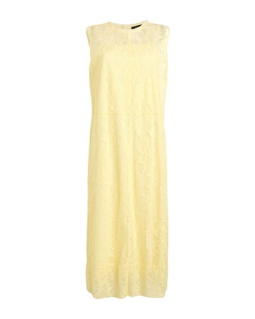 Fabiana Filippi Yellow Midi Dress Cotton, Polyamide