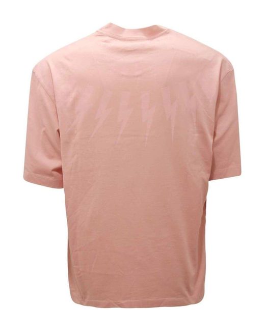 Camiseta Neil Barrett de hombre de color Pink