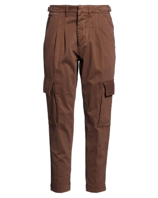 Entre Amis Brown Pants Cotton, Elastane