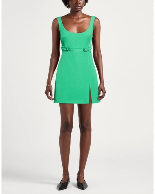 Chiara Ferragni Green Mini Dress Polyester, Elastane