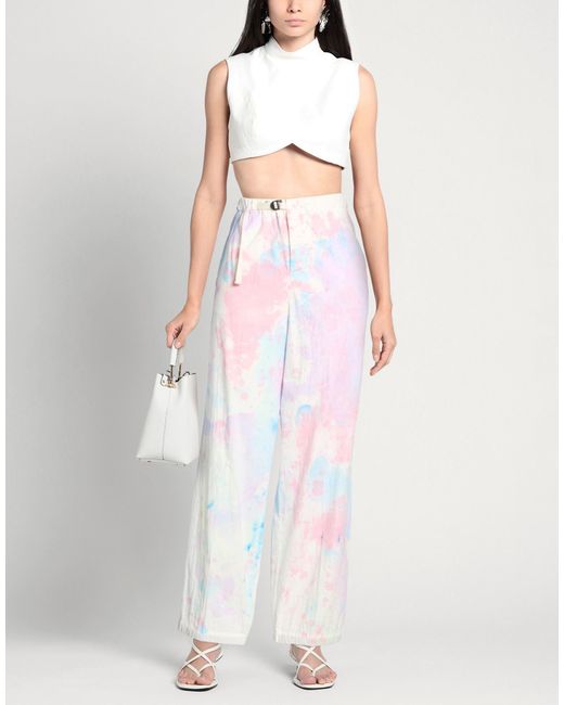 White Sand White Pants Cotton, Elastane