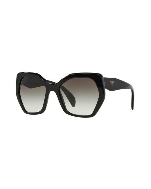 Prada Black Oversized Geometric Sunglasses