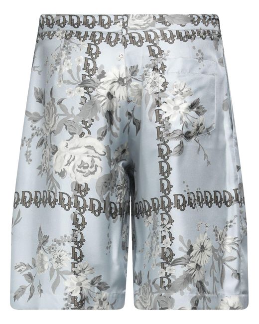 Dior Gray Shorts & Bermuda Shorts Silk for men