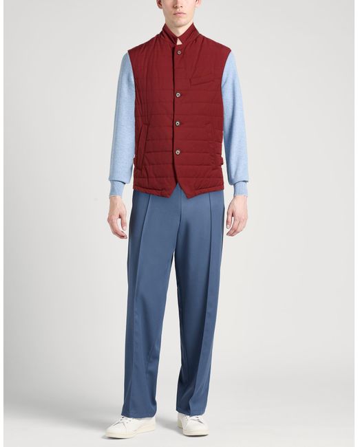 Eleventy Red Brick Vest Wool, Polyamide for men