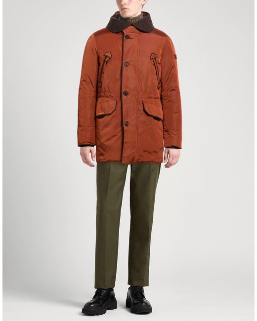 Peuterey Orange Tan Puffer Polyamide, Wool for men