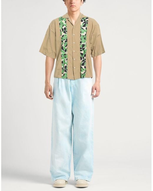 DSquared² White Khaki Shirt Cotton, Polyamide for men