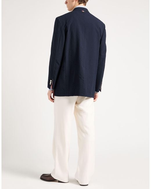 Thom Browne Blue Blazer Wool for men