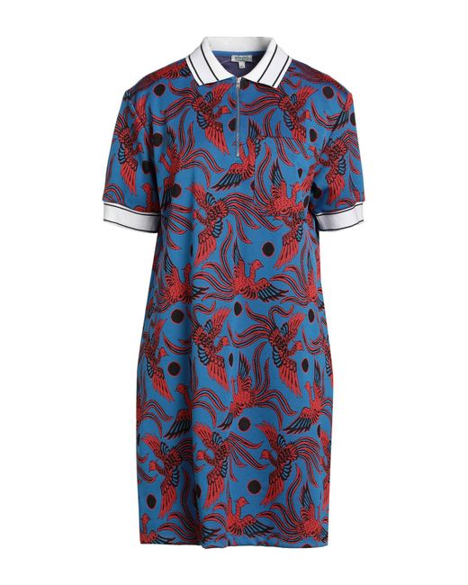 KENZO Mini Dress in Blue Lyst