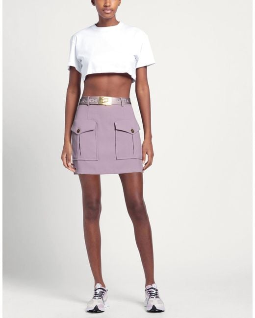 Elisabetta Franchi Purple Mini Skirt