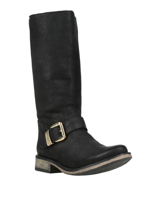 Steve Madden Black Boot Leather
