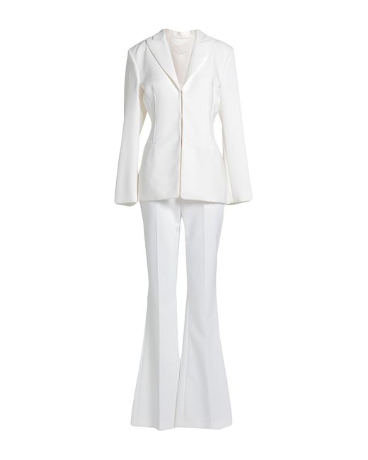 Genny White Suit Polyester, Elastane