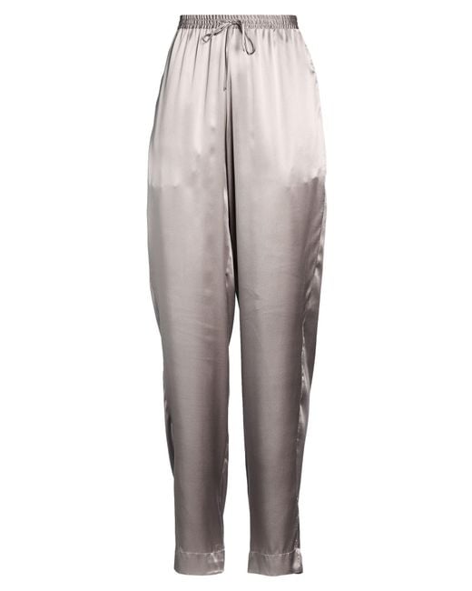 Simonetta Ravizza Gray Pants Silk
