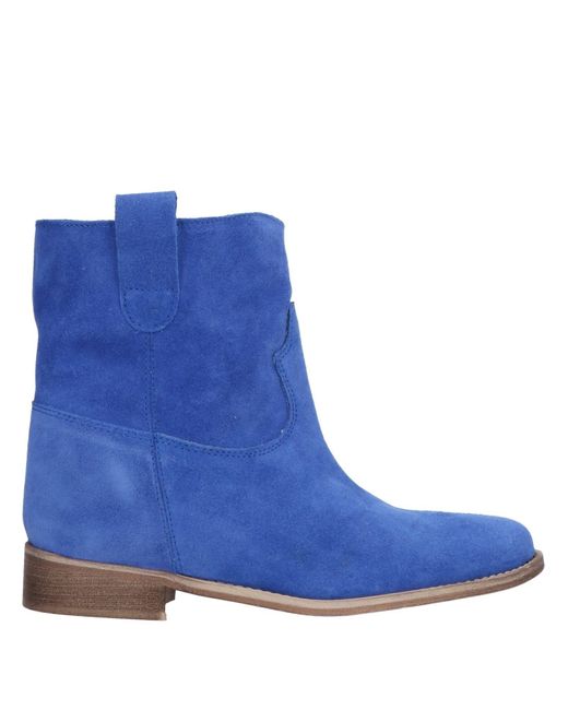 GISÉL MOIRÉ Ankle Boots in Blue | Lyst