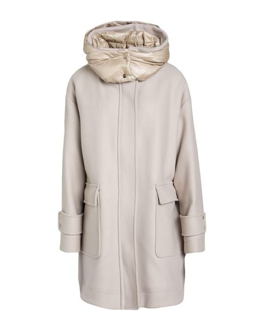 Herno Gray Light Coat Virgin Wool, Polyamide