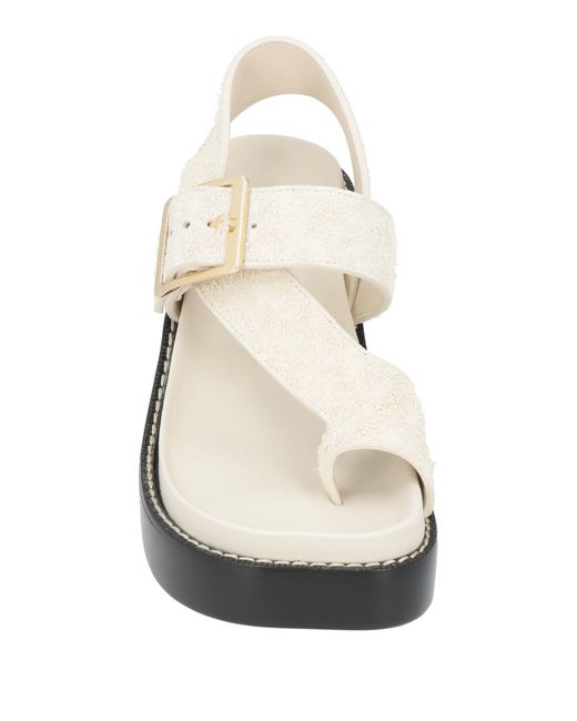 Loewe White Thong Sandal