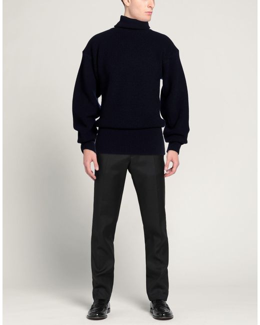 Hed Mayner Blue Turtleneck Virgin Wool for men