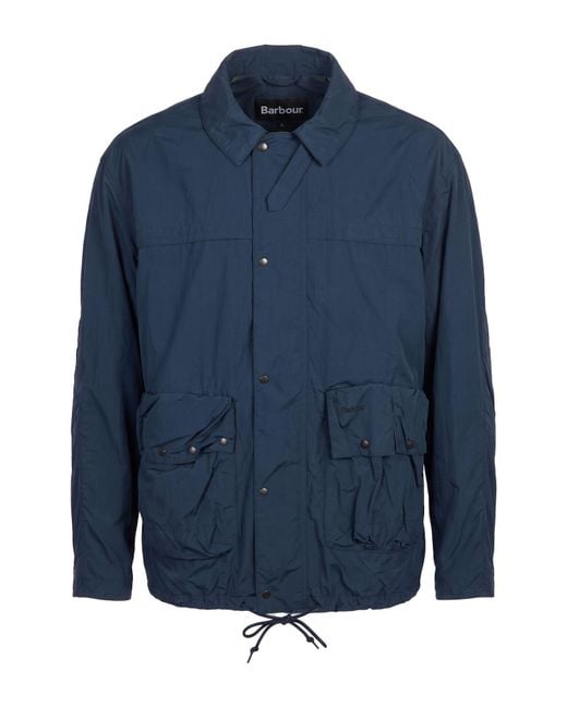 Barbour Blue Jacket Recycled Polyamide for men
