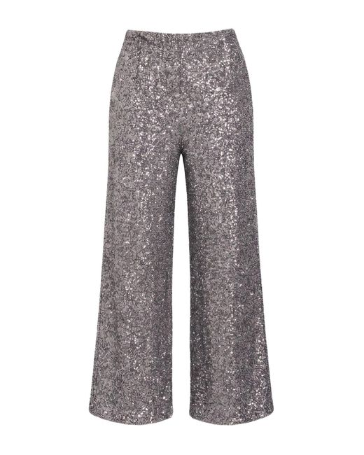 Manila Grace Gray Pants Polyester, Elastane
