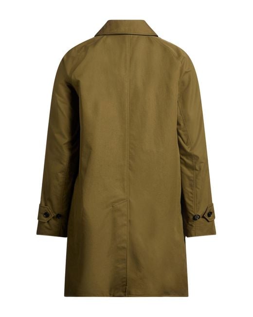 Burberry Green Military Overcoat & Trench Coat Cotton for men