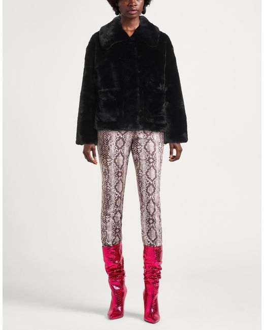 Gaelle Paris Black Shearling & Teddy