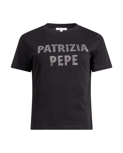 Patrizia Pepe Black T-Shirt Cotton