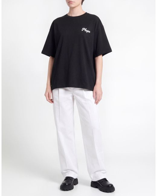 MSGM Black T-Shirt Cotton