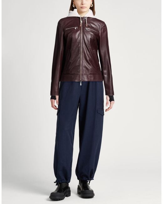 Eleventy Brown Jacket Leather