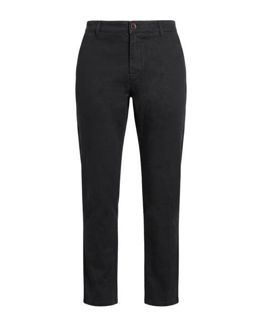 Brooksfield Black Pants Cotton, Elastane for men