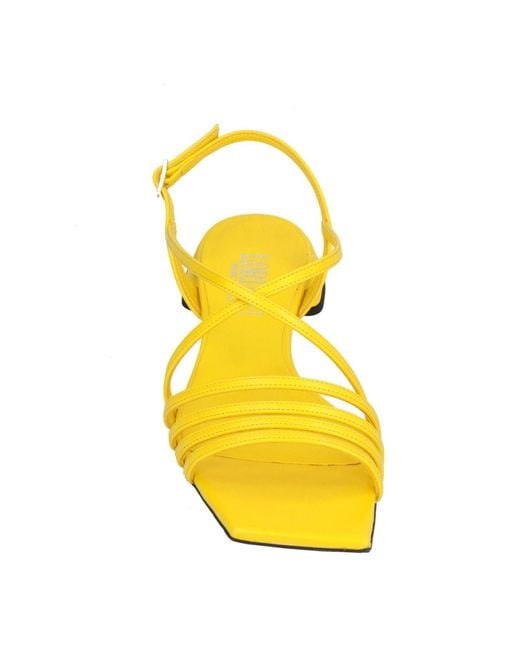 Loriblu Yellow Sandals Leather
